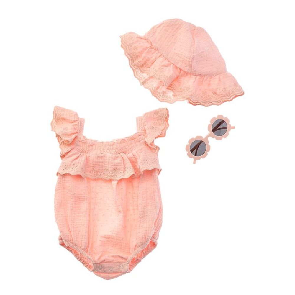 Rachel Zoe  3Pc Bodysuit Set, Pink